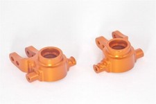 GPM Orange Aluminum Front Steering Blocks Traxxas 4x4 Slash Rustler Stampede