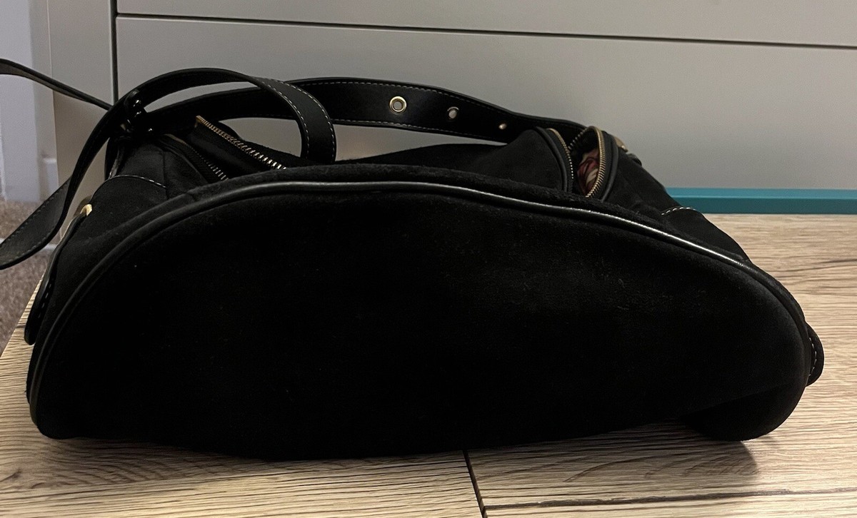 ◎IROCO◎ square suede bag _black The Row | 90's black nubuck bag | Savannahs