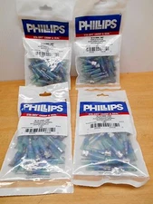 Lot of 100 Phillips 1–1971 Sta-Dry Crimp & Seal 16–14 Awg, .250″ Female Couple
