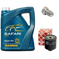 MotoröL Set 20W-50 5 Liter + ÖLfilter + ÖLablassschraube FüR Seat Toledo Ibiza