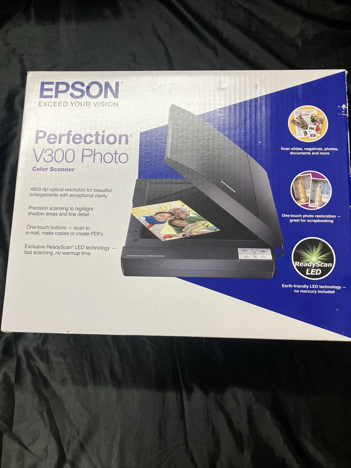 EPSON V300 Perfection Photo Flatbed Color Scanner Document Scanner New Sealed! eBay