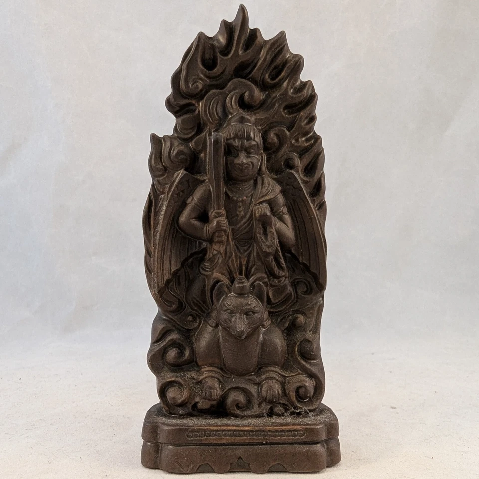 Estatua sintoísta de cerámica japonesa escultura de Tengu Yokai en zorro Kitsune Foto 2 de 4