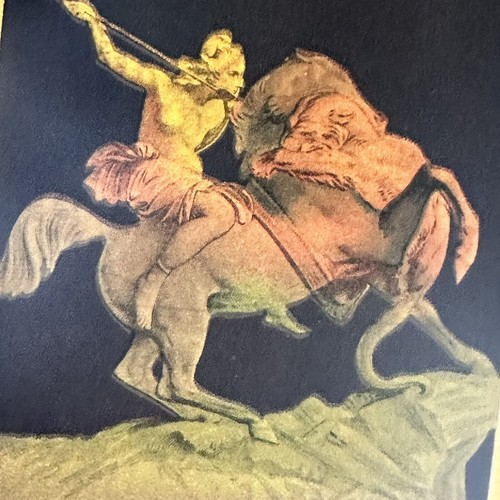 Postal Hold To Light 1912 Alemania publicada arte lanza iluminada caballo diosa - Imagen 10 de 10