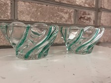 Vintage MIikasa Crystal Glass Bowls 2 Set Gre...