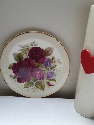 Vintage/alter schöner Porzellan Teller Fine Bone China Rosendetails 