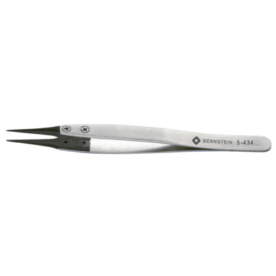 ESD Pinzette mit auswechselbaren Spitzen 0,6mm breit, leitend, No. 5-434