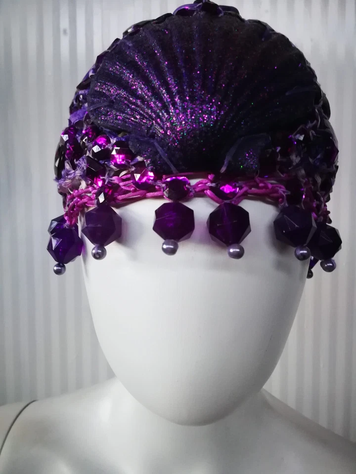 Sombrero Fascinator Mujer Crochet Tejido Gorra Elegante Lentejuelas Bordadas Retro Años 20 Foto 2 de 4