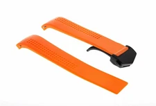 20MM RUBBER STRAP BAND FOR 41MM TAG HEUER CARRERA AQUARACER F1 + CLASP ORANGE