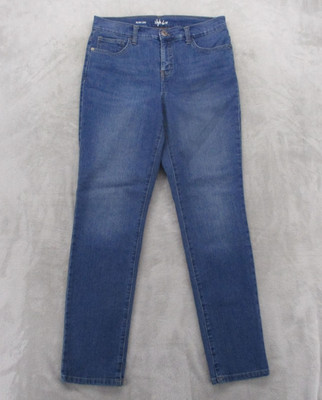 Style & Co Jeans Womens 6 Blue Slim Leg Stretch Denim Mid Rise Casual Pants