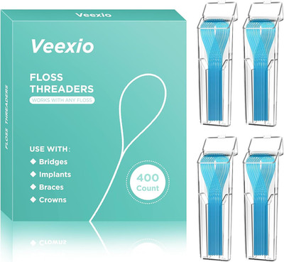 Floss Threaders, 400 Count Threaders for Flossing, Dental Floss Threader