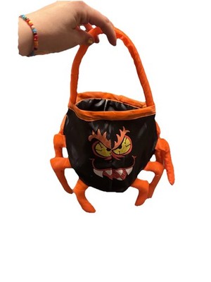 Rare Skelanimals Timmy Spider Skeleton Trick Or Treat Plush Bucket Halloween Bag