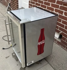 Coke Refrigerator W/ Glass Lighted Door and Interior Lights