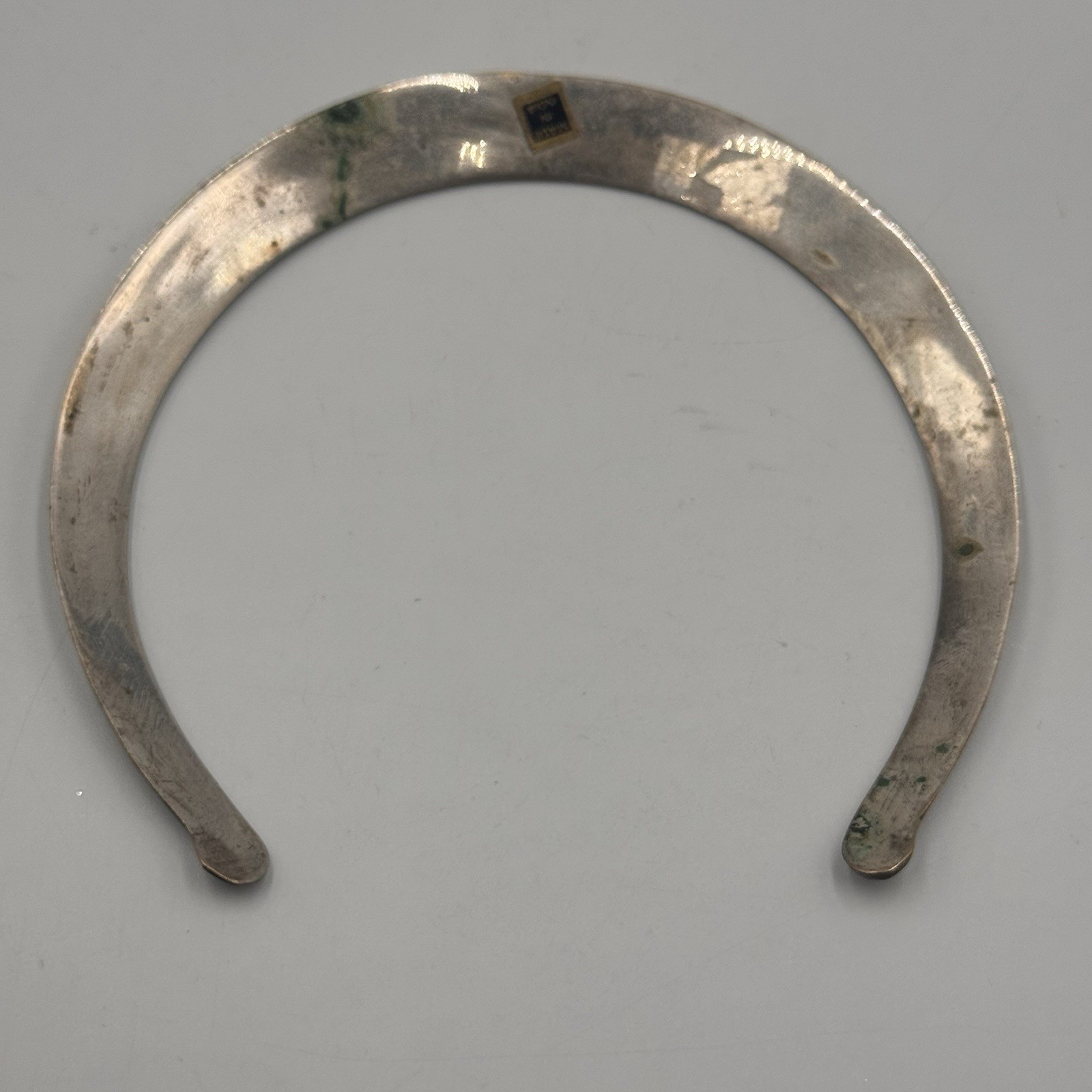 SOLID BRASS Etched Abstract Design Collar Choker … - image 5