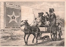 1882 - Domestic Sewing Machine Co - Horse w/ Cart - Trade Card