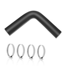 Gasoline Fuel Filler Neck Hose with 4 Clamps, Reinforced 1 1/2" ID 90 Degree