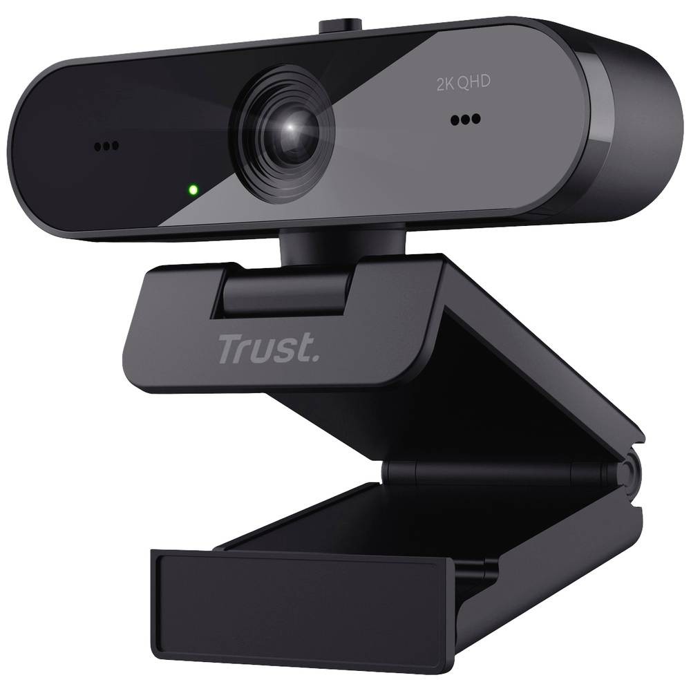 Webcam Trust TW-250 QHD caméra 2K 2560 x 1440 avec pied amovible et pince écran