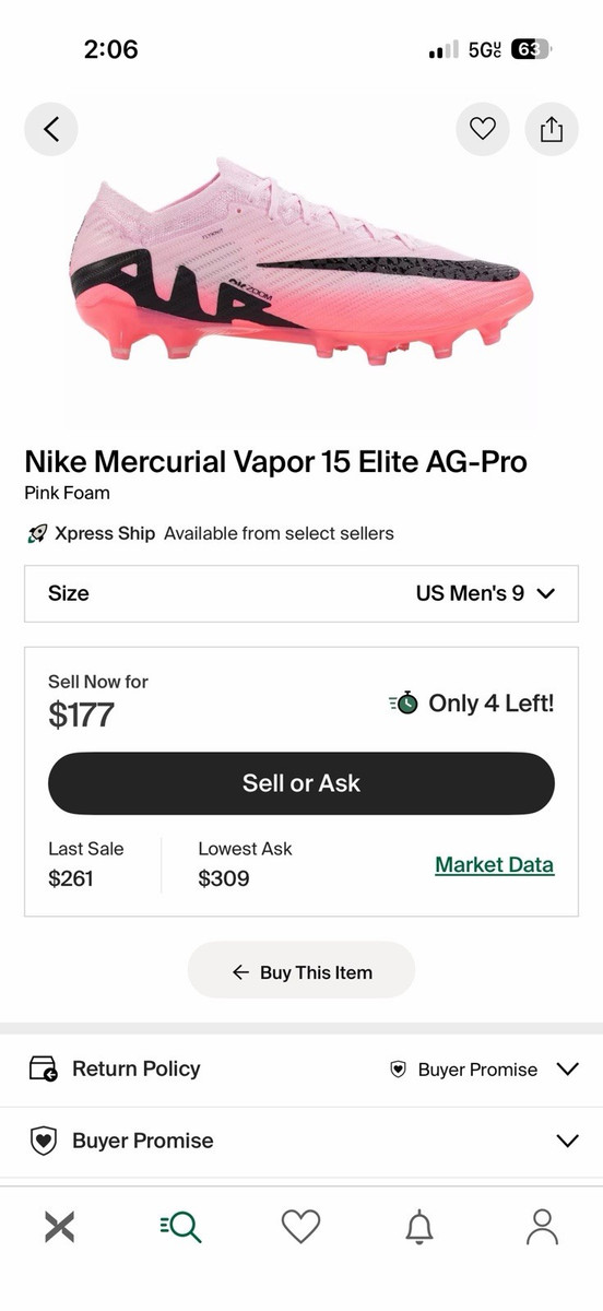 Nike Mercurial Vapor 15 Elite AG-Pro Air Zoom Pink Football Cleats
