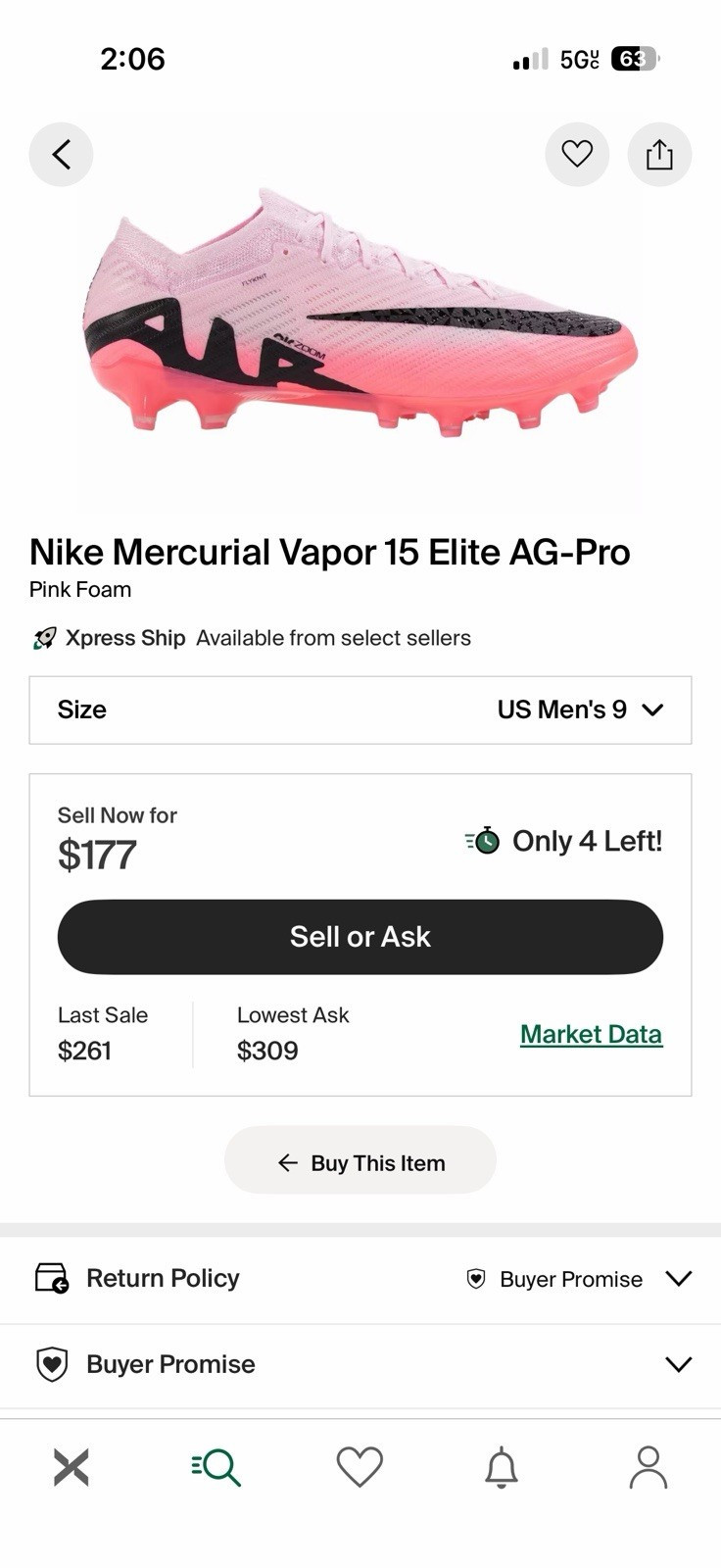 Nike Mercurial Vapor 15 Elite AG-Pro Air Zoom Pink Football Cleats