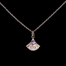 925 Sterling Silver Necklace Oval Tanzanite 4x3mm Natural Gemstone Jewelry 18in