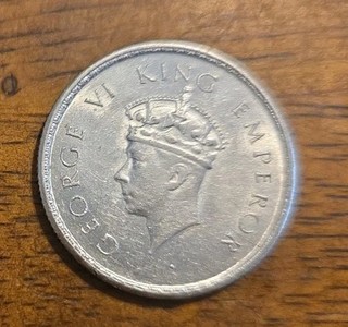 India 1938 Half Rupee AU Circulated Silver Coin