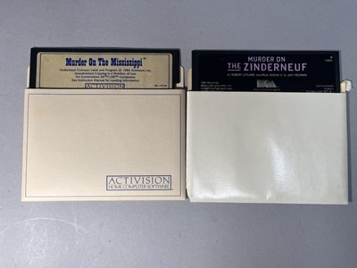 Vintage Commodore 64 128 Murder on the Mississippi  Zinderneuf Game Floppy Disk