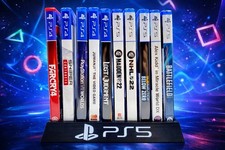 PlayStation Video Game Case Holder   Fits 10 PS4/PS5 Cases   Game Display Stand