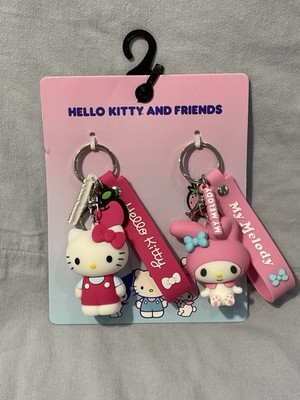 NEW Set of Sanrio Hello Kitty 3D Figural Charm Keychain Hello Kitty & My Melody