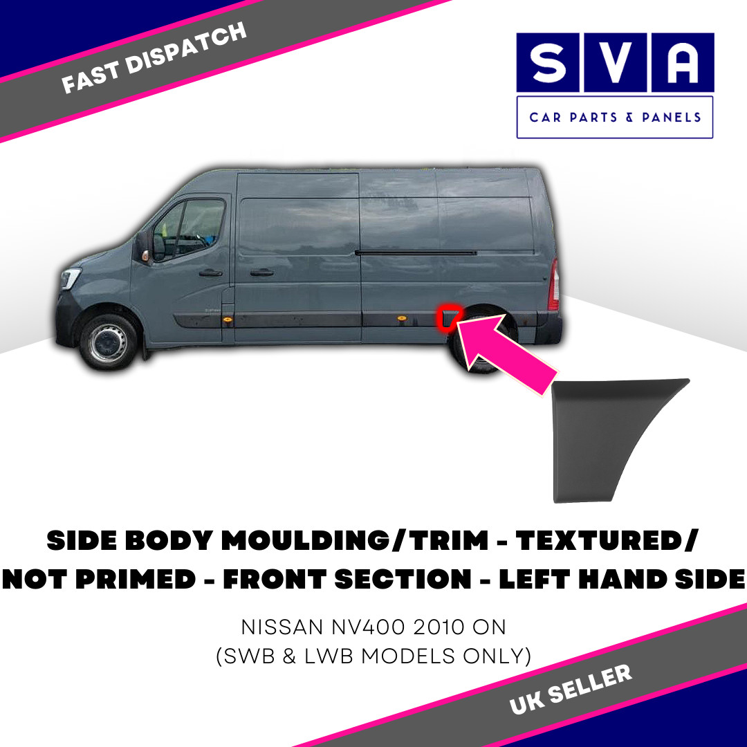 For Nissan Nv400 2010> Side Body Moulding/Trim Black Swb & Lwb Models Only Left