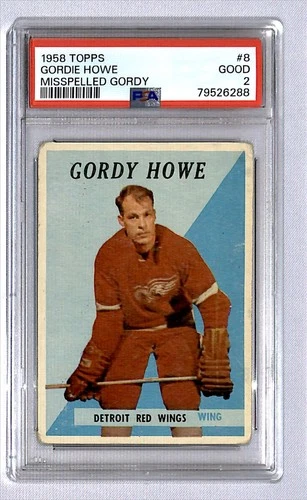 Gordie Howe 1958-59 Topps #8 PSA 2