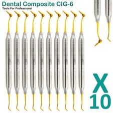 Dental Composite Instrument 6 Titanium Gold CIG-6 Plastic Filling Tool