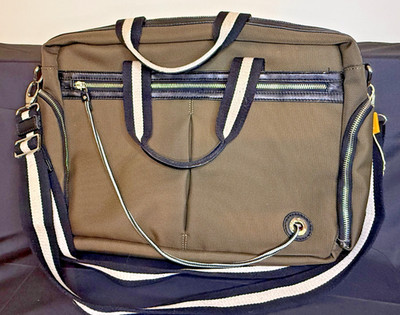 Bally Trainspotting Men's Messenger Bag with Ribbon Stripe Handles