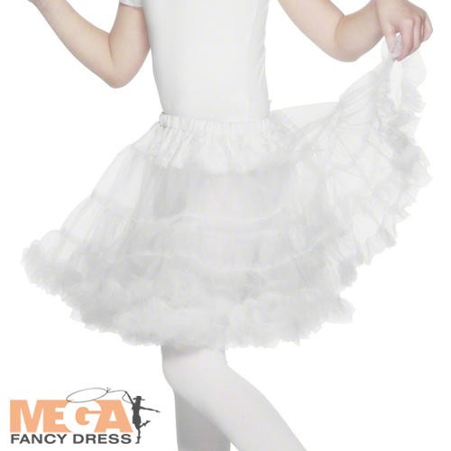 Smiffys Petticoat Child, White Layered, Girls Fancy Dress, Child Dress Up Accessories - Image 2