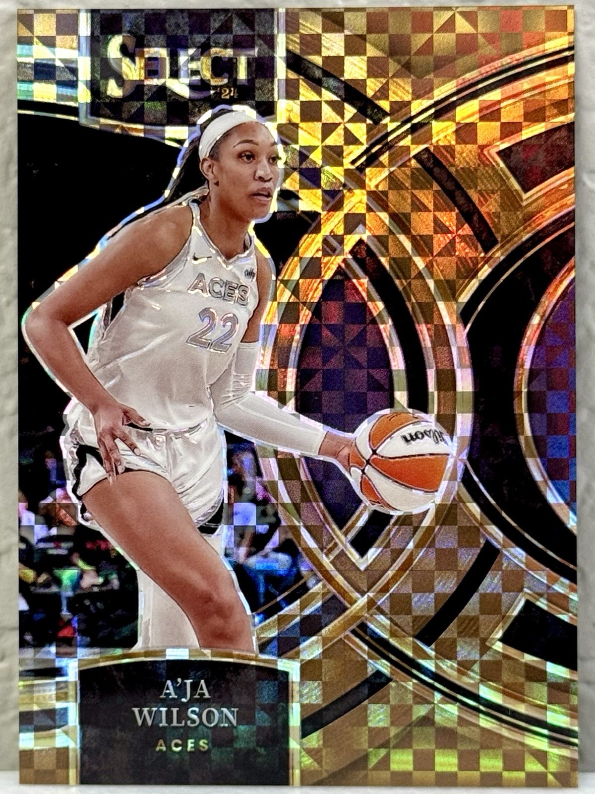 2024 Panini Select WNBA - Premier Bronze Checker #158 A'ja Wilson /49