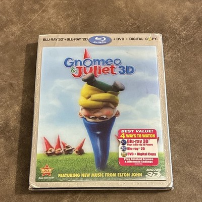 Gnomeo & Juliet + Blu-ray 2D + DVD  *no 3D or digital copy*  Kids movie Cartoon