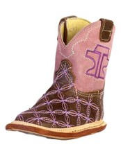 Tin Haul Western Boots Girls Stitched Brown 14-016-0101-5102 BR