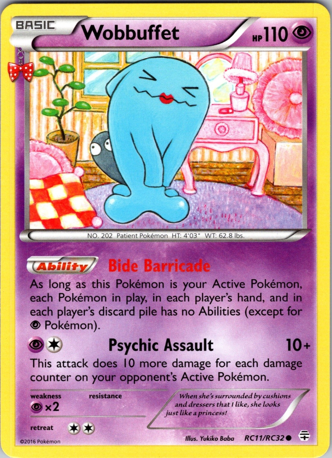Wobbuffet RC11/RC32 Generations: Radiant Collection Pokemon TCG NM