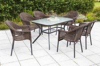 Mx GartenmöBel Ravenna 7 Tlg. BalkonmöBel TerrassenmöBel Gartengarnitur Tisch