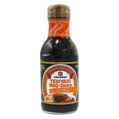 Kikkoman Teriyaki Sauce BBQ mit Honig 250ml Teriyaki Marinade
