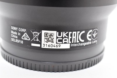 SONY FE 85mm F1.8 SEL85F18 AF Lens (H327) - Stored in a