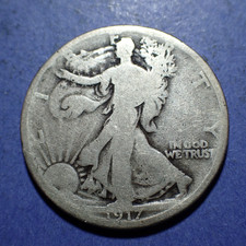 1917-S Reverse Walking Half Dollar  Good