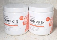 Lot Of 2 Organic Pumpkin Digestive Defense for Dogs Vitamins Fiber 4oz Powder