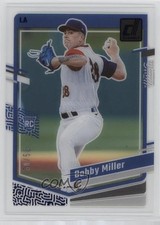 2023 Panini Chronicles Clearly Donruss Blue /50 Bobby Miller #14 hr9