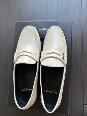 Loafers SAINT LAURENT Women's White EU 37.5 US Size 7 | eBay
