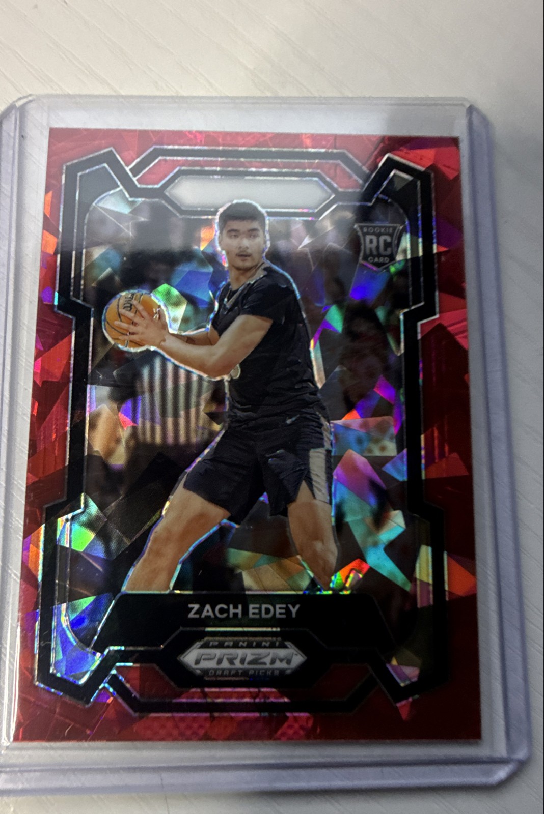 2024-25 Panini Prizm Draft Picks - Zach Edey #1 Red Ice Prizm (RC)