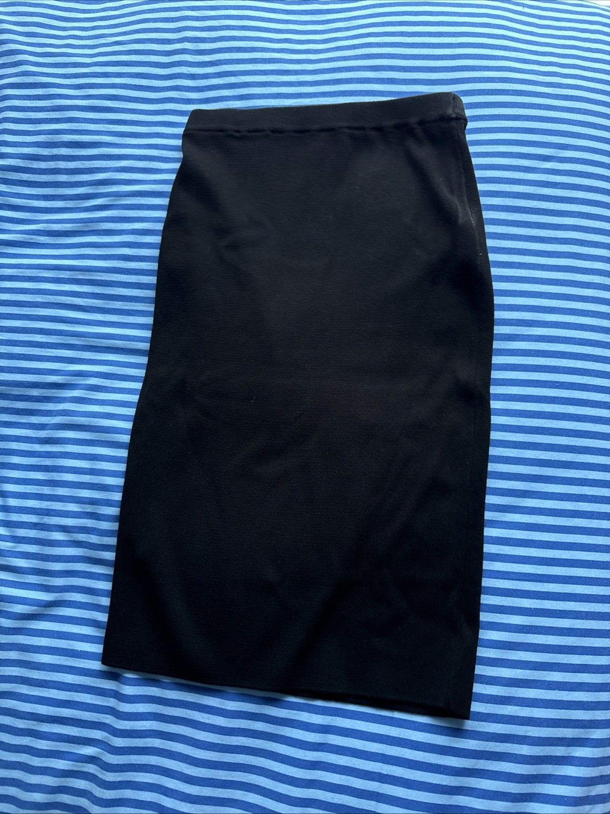 ZARA MIDI Skirt Black Size M Stretch-image