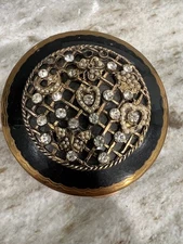 Vintage Dorset Fifth Avenue Powder Compact With Mirror Gold Tone