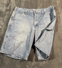 Vintage Lee Denim Shorts Mens 40 Carpenter Jorts Baggy Blue Nice Fade Skate Y2K