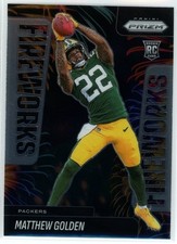 Matthew Golden 2025 Panini Prizm #15 Green Bay Packers Fireworks RC