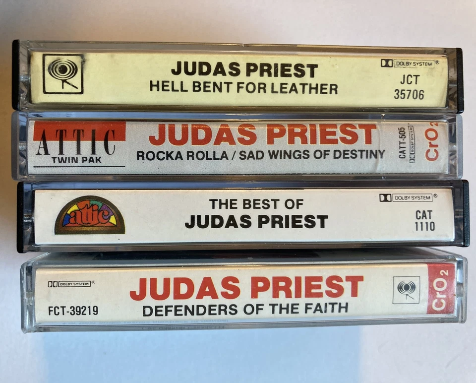 Judas Priest Cassette Tape Lot 70s 80s Canadian Releases Hell Bent Heavy Metal - Image 3 of 4