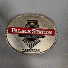 Palace Station Hotel Casino Las Vegas Belt Buckle Silver